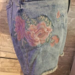 Brocade Jean Shorts